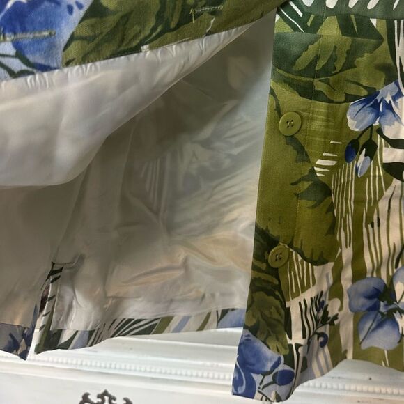 Kasper Linen‎ Blend Tropical Print Blazer - Picture 8 of 13